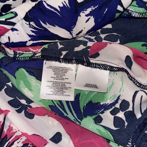 Pappagallo Spring Floral Peplum 3/4 Bell Sleeves Top size XL EUC - Picture 6 of 11